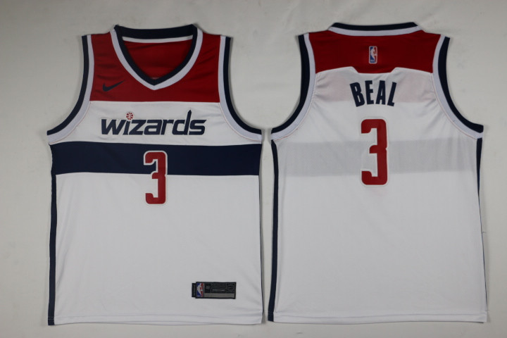 Men Washington Wizards #3 Beal White Game Nike NBA Jerseys